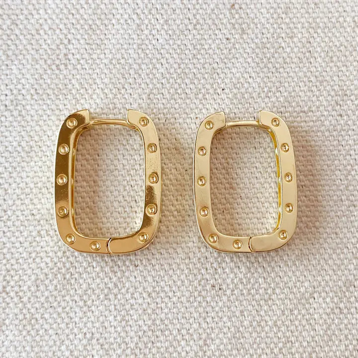 Rectangular Clicker Hoop Earrings