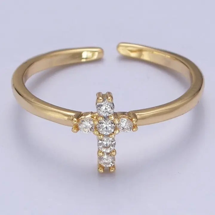 Dainty Cross Ring