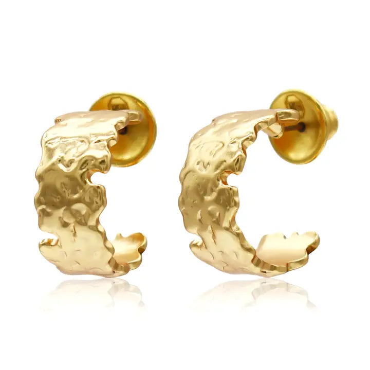 Molten Hoop Earrings