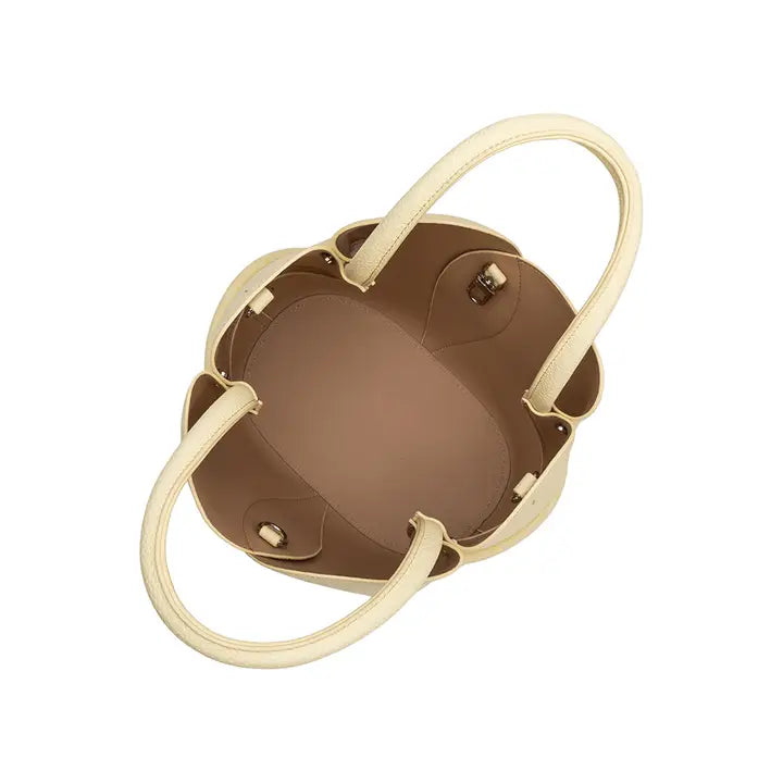 Tulip Yellow Vegan Leather Top Handle Bag