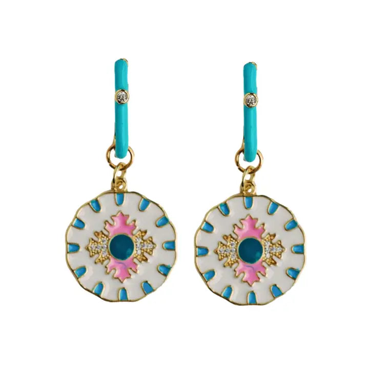 Capri Tile Charm Earrings