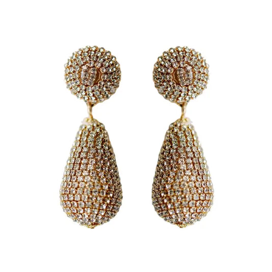 Rhinestone Wrap Lido Drop Earring