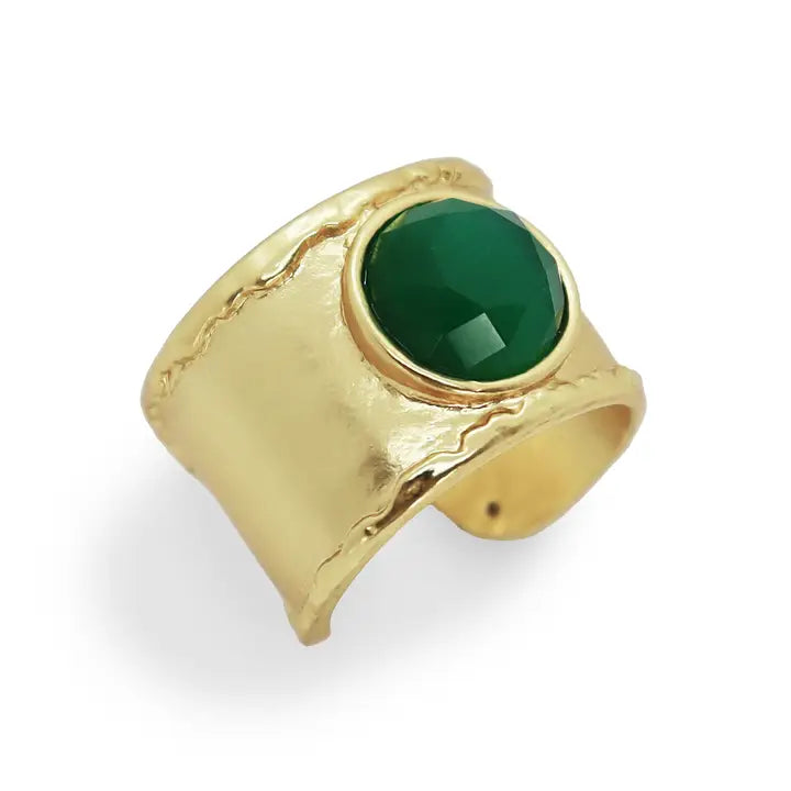 Hand-Edge Glass Ring