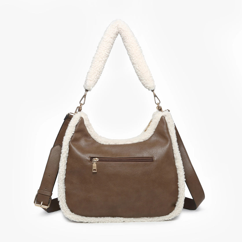 Reece Sherpa Trim Satchel