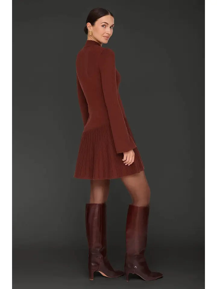 Asymmetric Hem Mini Sweater Dress