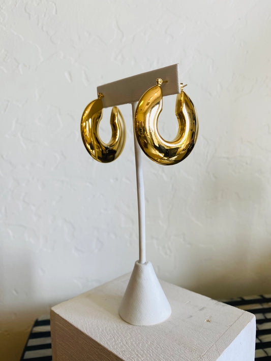 Ana Hollow Hoop Earring