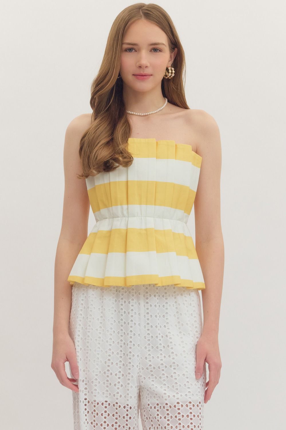 Lemon Peplum Top