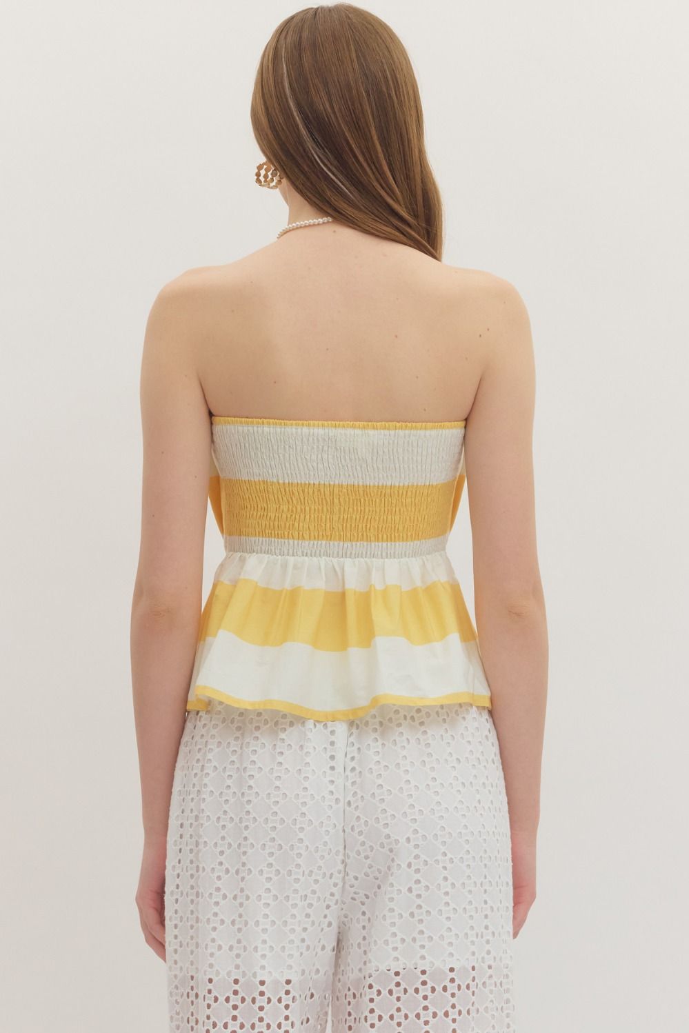 Lemon Peplum Top