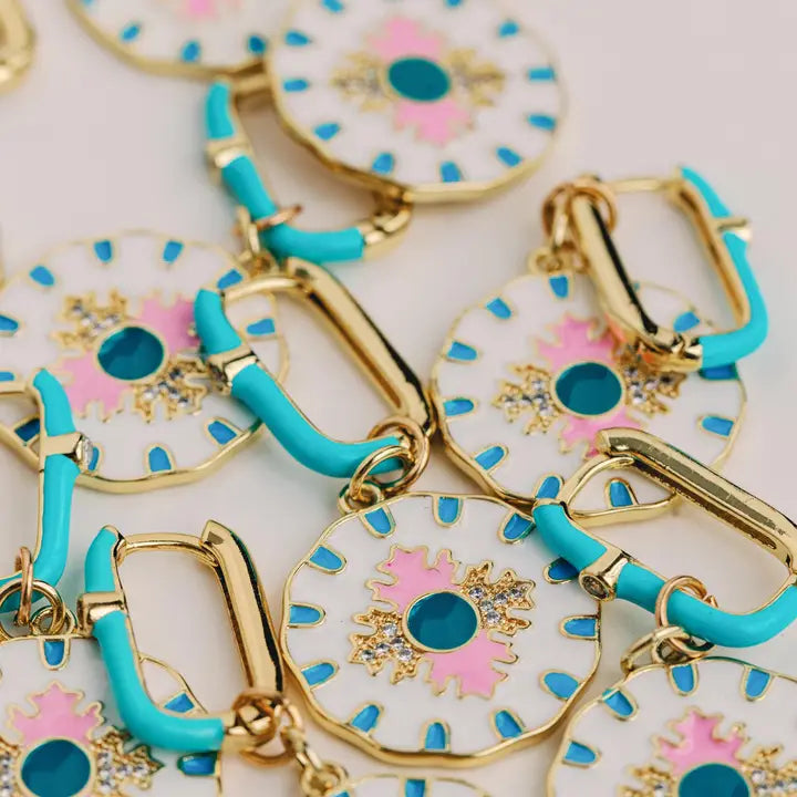 Capri Tile Charm Earrings