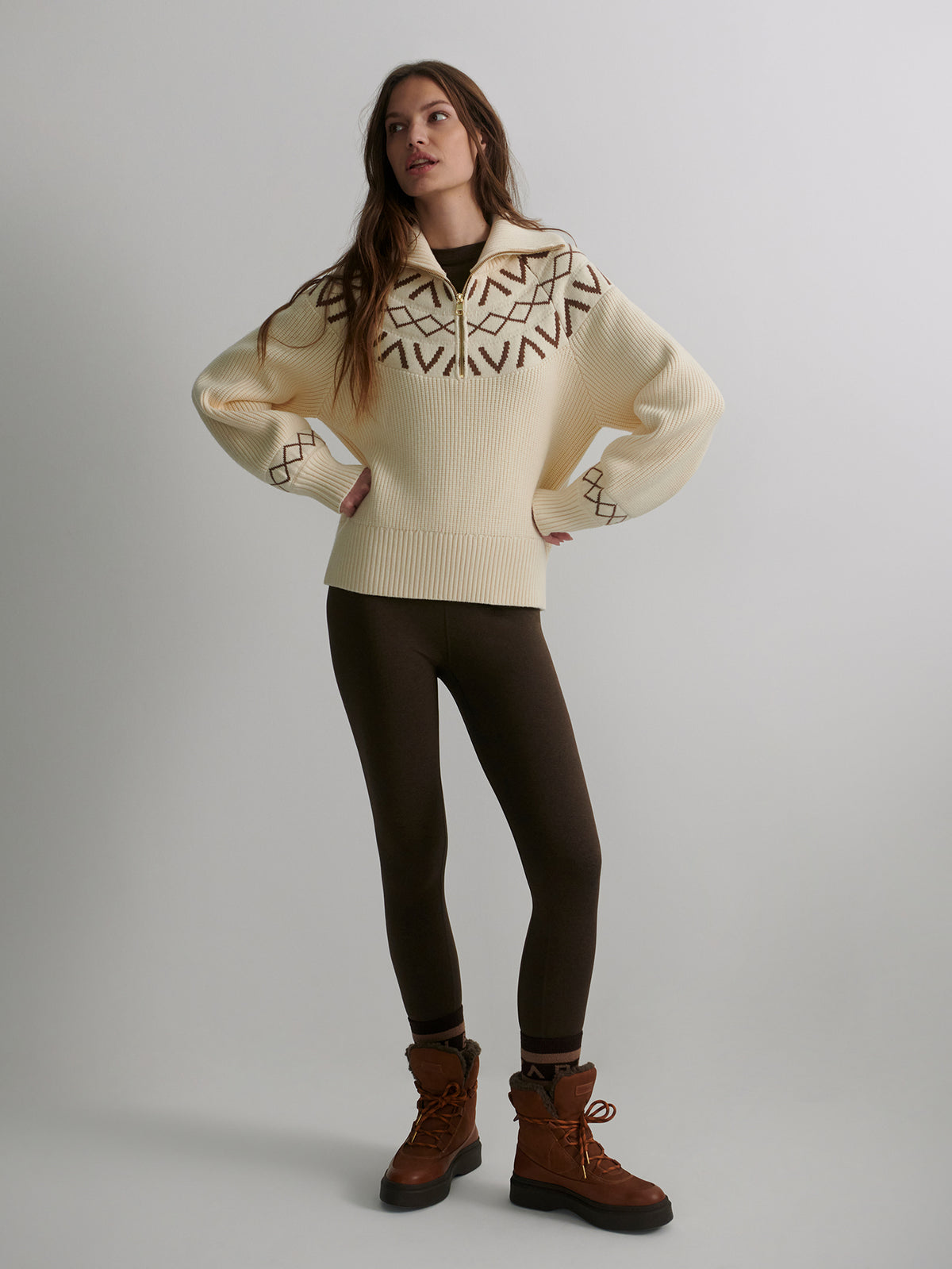 Sigrid Fairisle Half-Zip Knit