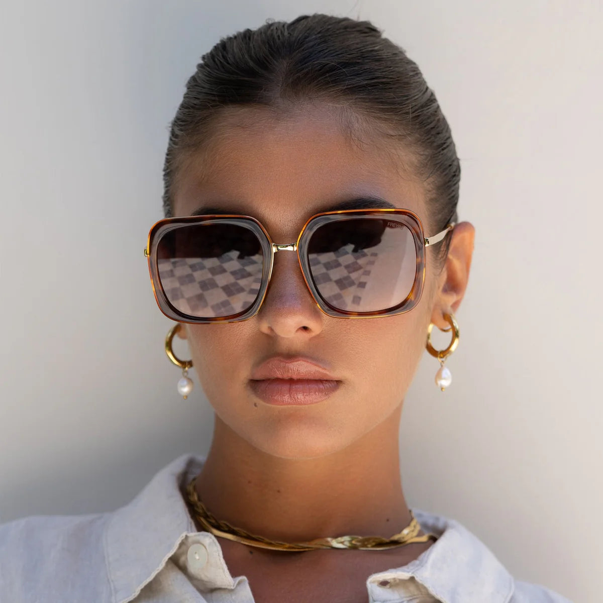Lulu Acetate Square Sunglasses