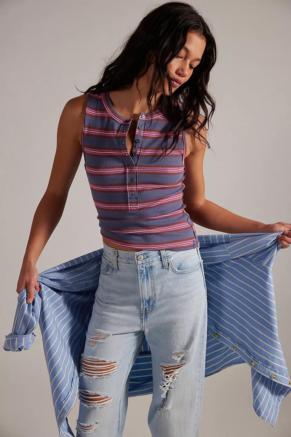 Jamie Stripe Henley