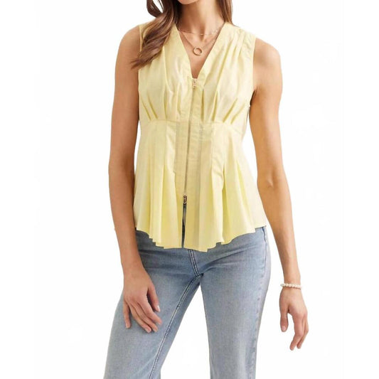 Lemon Drop Zip Top