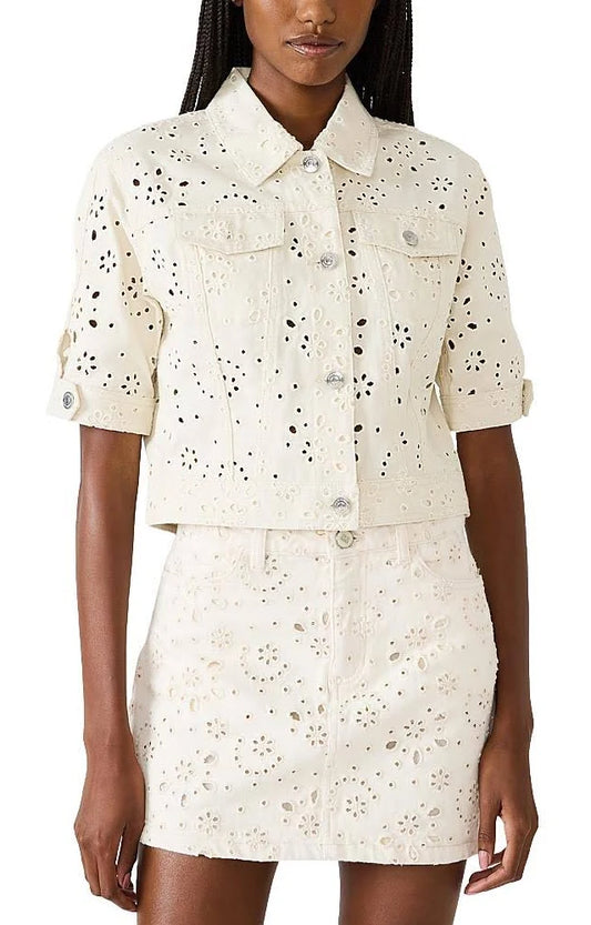 Blu Eyelet Jacket