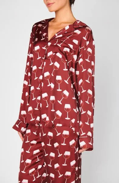 Red Wine Classic PJ Set