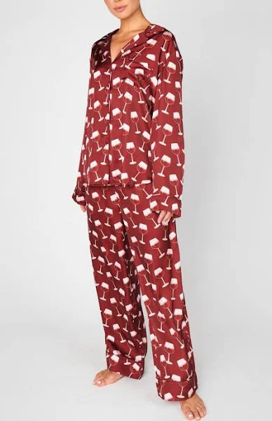 Red Wine Classic PJ Set