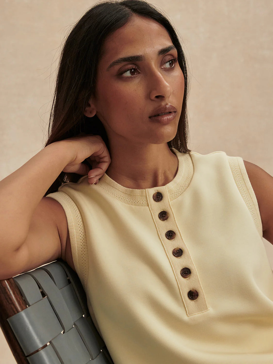 Marla Button Placket Tank
